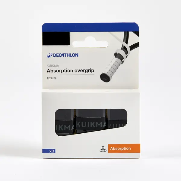 Set 3 Overgrip de tenis absorbant Negru