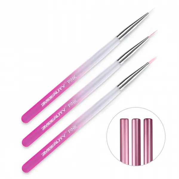 Set 3 pensule 2M Nail Art - Rose