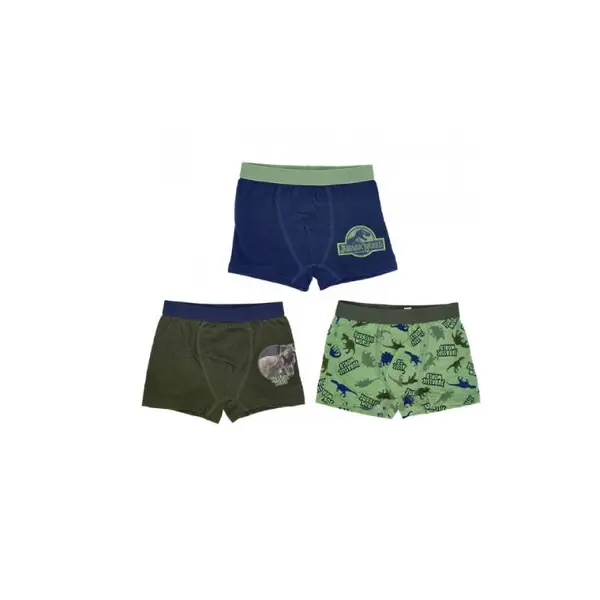 Set 3 perechi boxeri pentru baieti, multicolor, 100% bumbac, Jurassic World Engros