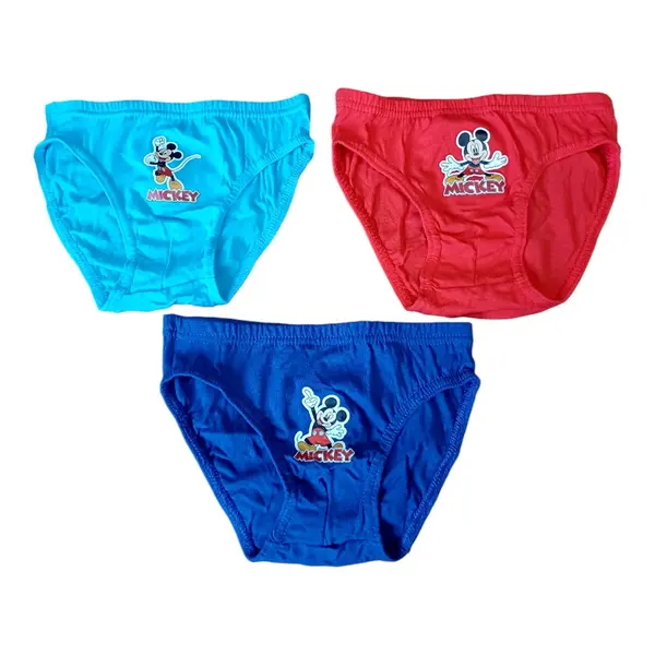 Set 3 perechi chiloti baieti, multicolor, 100% bumbac, Happy, Mickey Mouse Engros