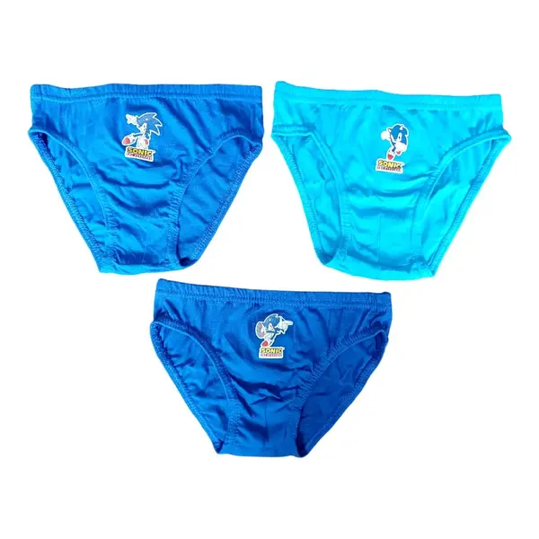 Set 3 perechi chiloti baieti, multicolor, 100% bumbac, Happy, Sonic Engros