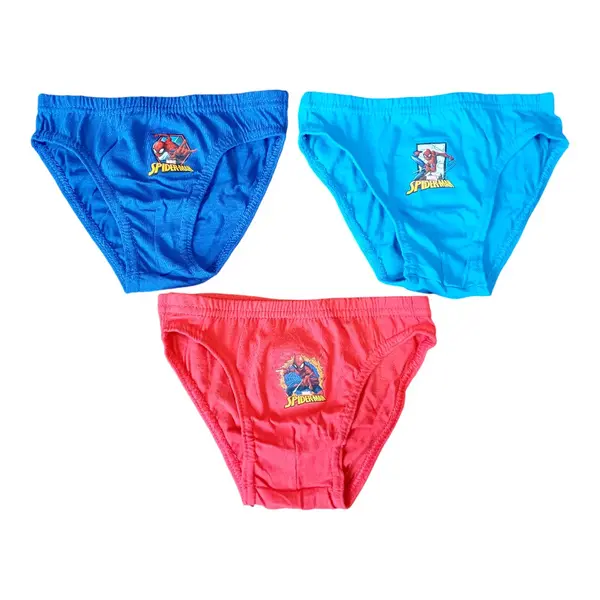 Set 3 perechi chiloti baieti, multicolor, 100% bumbac, Happy, Spiderman Engros