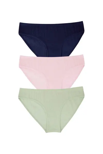 Set 3 perechi de chiloti din bumbac, pentru dama, 35200, Multicolor