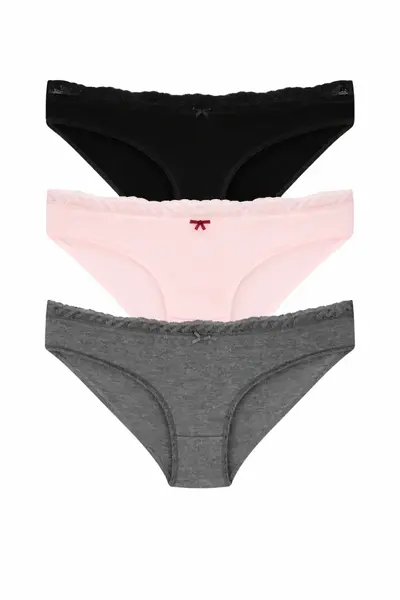 Set 3 perechi de chiloti din bumbac, pentru dama, 39750, Clasic