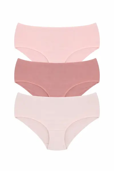 Set 3 perechi de chiloti din bumbac, pentru dama, 54100, Roz