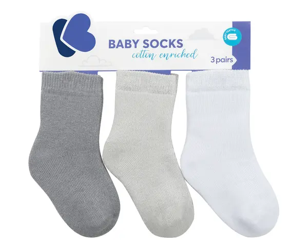 Set 3 perechi de ciorapi termici pentru bebelusi Kikka Boo - 1-2 ani, gri