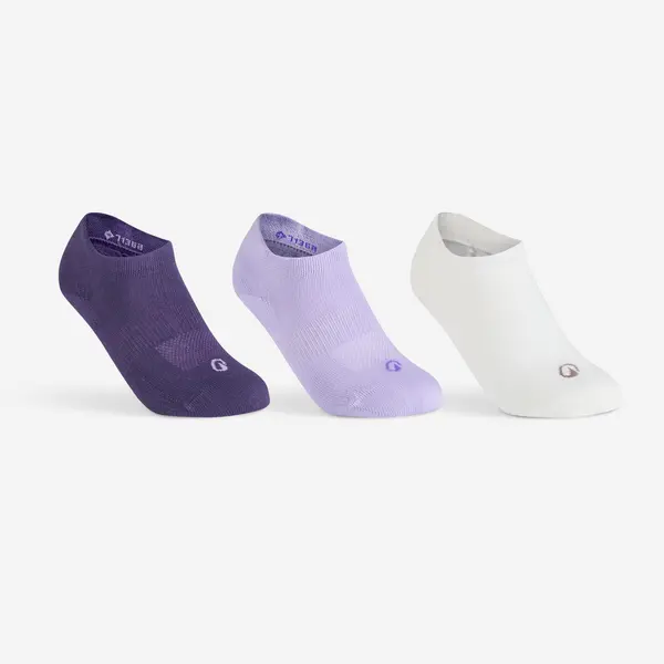 Set 3 perechi șosete de sport scurte RS160 Gri Mov Albastru Alb