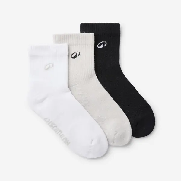 Set 3 perechi șosete scurte Elementals Negru, Gri și Alb