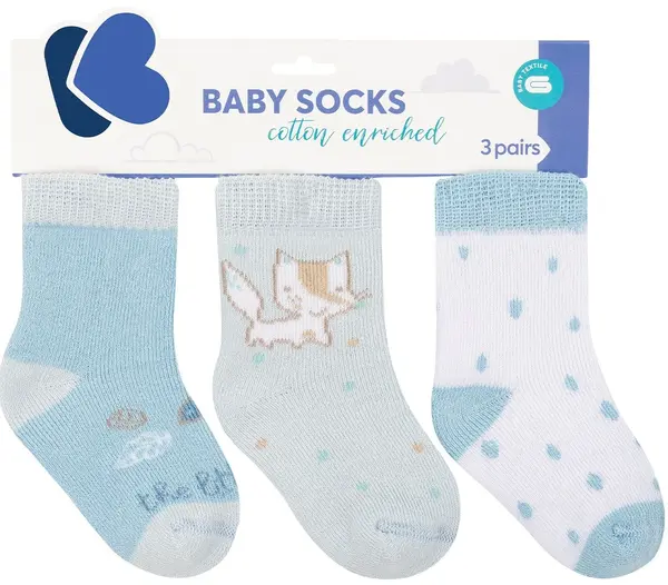 Set 3 perechi sosete termice pentru bebelusi Kikka Boo Little Fox 1-2 ani