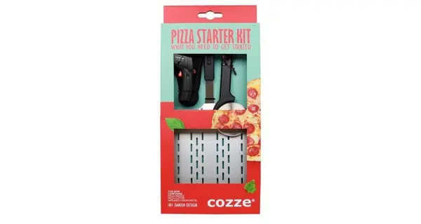 Set 3 piese, feliator, termometru si paleta pentru pizza Cozze 90380