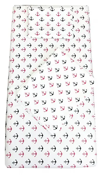 Set 3 piese paturica cu cearsaf si pernuta 120x60 cm Ancore