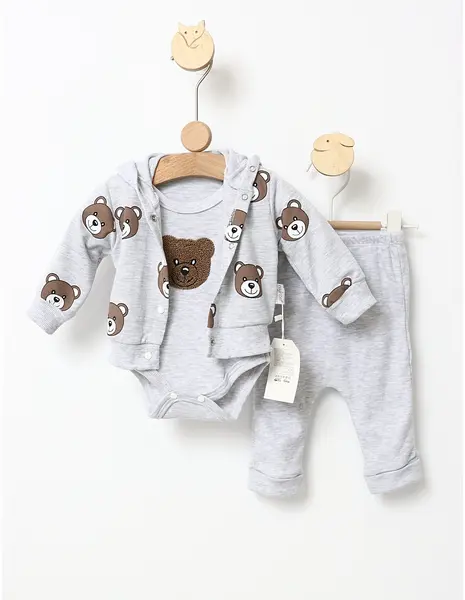 Set 3 piese Ursule Brun model gri