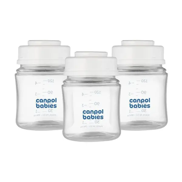 Set 3 recipiente pastrare lapte matern 120 ml