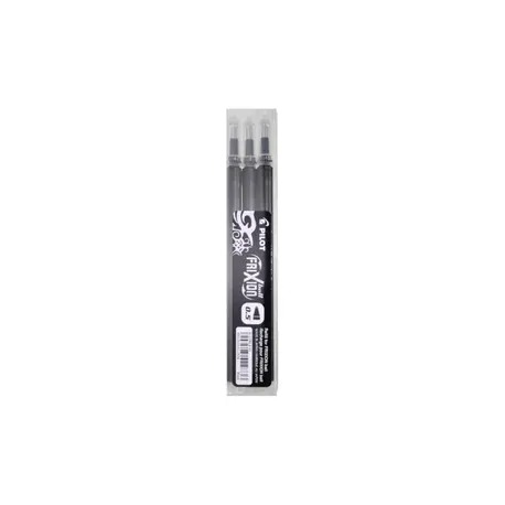 Set 3 rezerve roller Frixion Ball Pilot 0.5 mm varf fin, negru