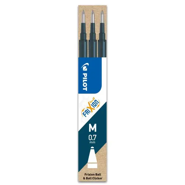 Set 3 rezerve roller Pilot Frixion Ball și FriXion Clicker diverse culori 0.7 mm Set 3 rezerve roller Pilot Frixion Ball și FriXion Clicker diverse culori 0.7 mm Bleumarin