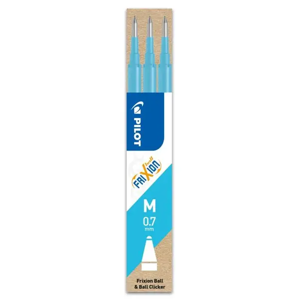 Set 3 rezerve roller Pilot Frixion Ball și FriXion Clicker diverse culori 0.7 mm Set 3 rezerve roller Pilot Frixion Ball și FriXion Clicker diverse culori 0.7 mm bleu