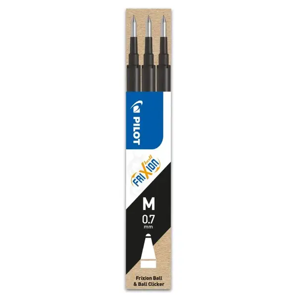 Set 3 rezerve roller Pilot Frixion Ball și FriXion Clicker diverse culori 0.7 mm Set 3 rezerve roller Pilot Frixion Ball și FriXion Clicker diverse culori 0.7 mm negru