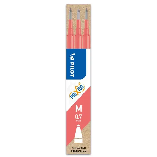 Set 3 rezerve roller Pilot Frixion Ball și FriXion Clicker diverse culori 0.7 mm Set 3 rezerve roller Pilot Frixion Ball și FriXion Clicker diverse culori 0.7 mm Roz Coral