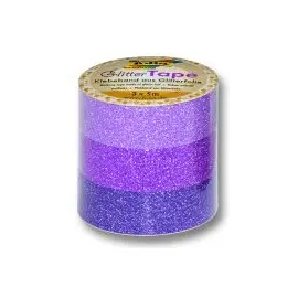 Set 3 role banda adeziva glitter Roz