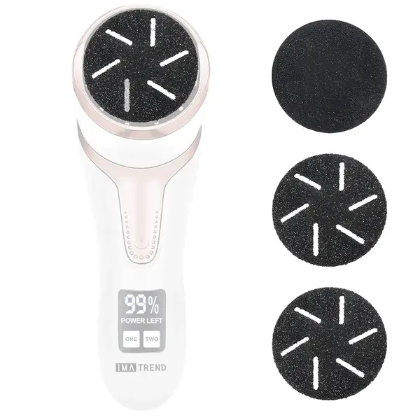 Set 3 Role Pila Electrica cu Aspirare IMA Trend – Negru, Calus si Piele Moarta