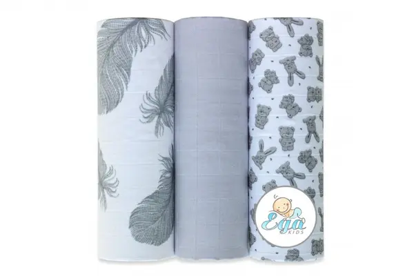 Set 3 scutece din bumbac 60x80 cm model No16