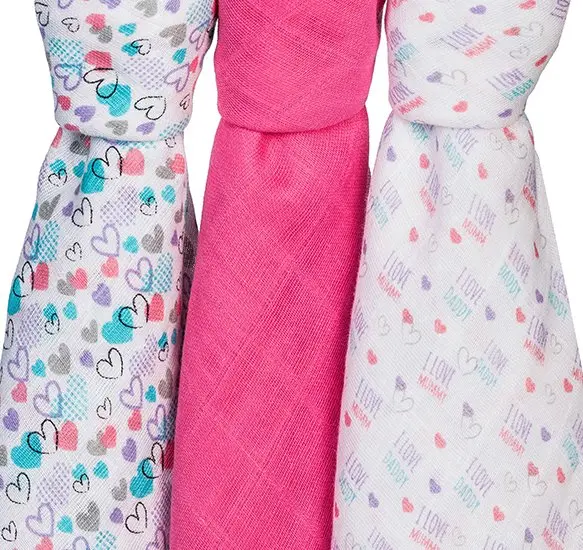 Set 3 scutece din muselina super soft Babyono 34802 din bumbac 70x70 cm