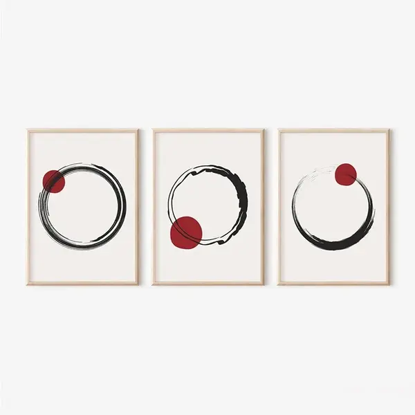 Set 3 tablouri Mistra Multicolor 33x1.5x48 cm