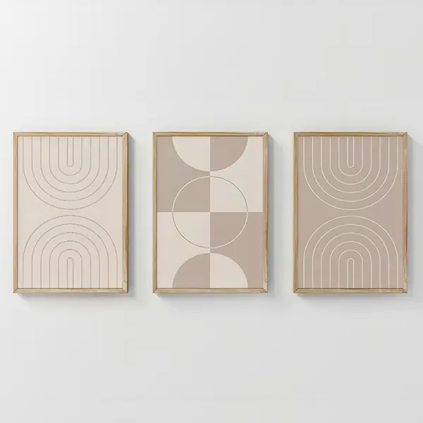 Set 3 tablouri Zenzia Multicolor 33x1.5x48 cm