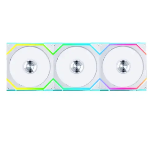 Set 3 ventilatoare Lian Li UNI FAN SL, aRGB, PWM, Reverse Blade, 120 mm (Alb)
