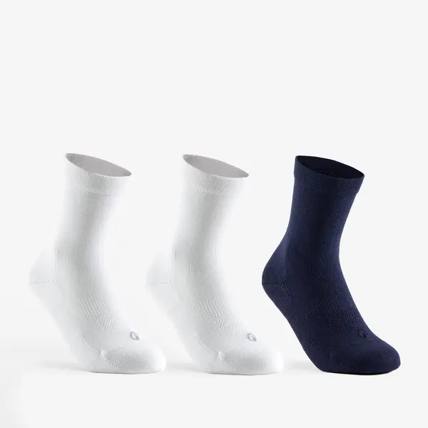 SET 3 X PERECHI ȘOSETE SPORT LUNGI RS 60 ALB BLEUMARIN COPII.