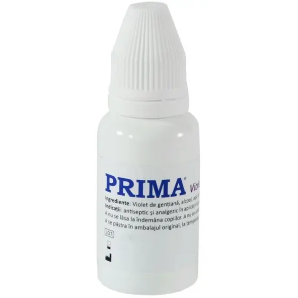 Set 3 x Violet de Gentiana 1%, Antiseptic si Antifungic, pentru Uz Extern, Prima, 25 g