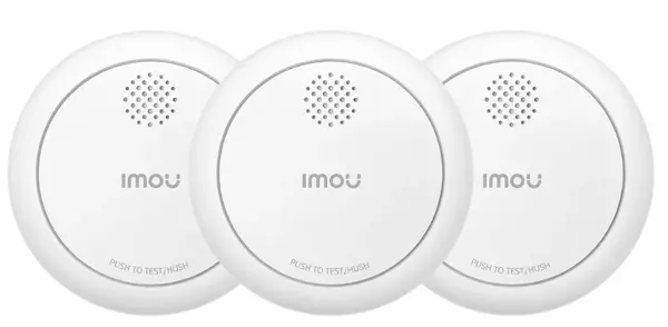 Set 3x Detectori fum inteligenti + HUB Imou ZSM1 Kit-EU-3, alarma 85 dB, notificari in aplicatie,
