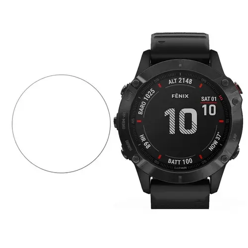 Set 3xFolie Policarbonat 3MK Arc pentru Garmin Fenix 6X Pro (35 mm), Full Cover, Transparenta