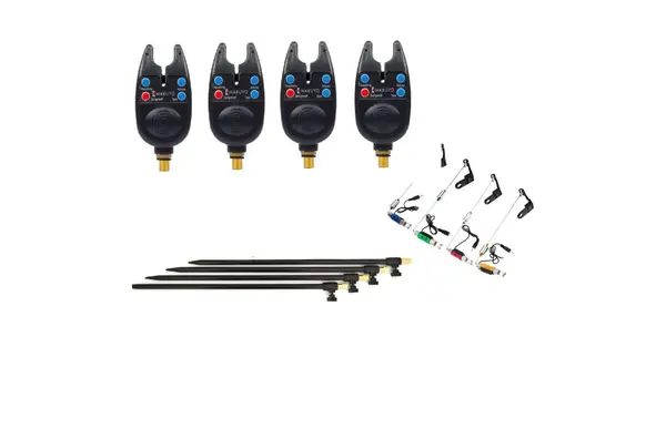 Set 4 Avertizori Digitali Hakuyo + 4 Swingeri Iluminare Cu Tija + 4 Tije Otelite