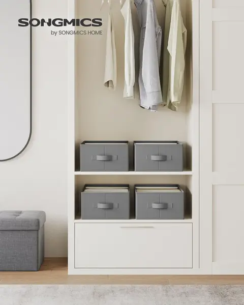 Set 4 buc. Organizatoare sertar Songmics Gri 42x30x17 cm