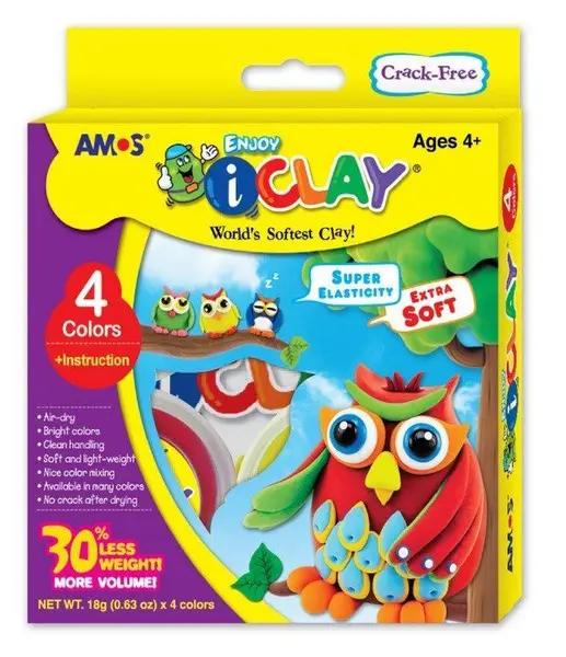 Set 4 buc plastilina - iClay Amos | Amos