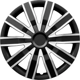 Set 4 bucati capac roata model Volare, 16inch, culoare negru argintiu