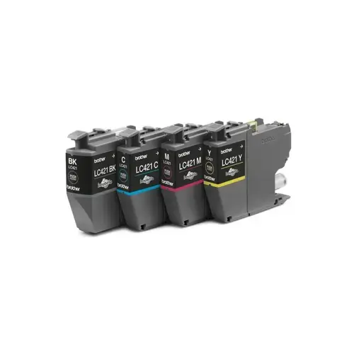 Set 4 cartuse imprimanta, Brother, LC-421VAL, Multicolor