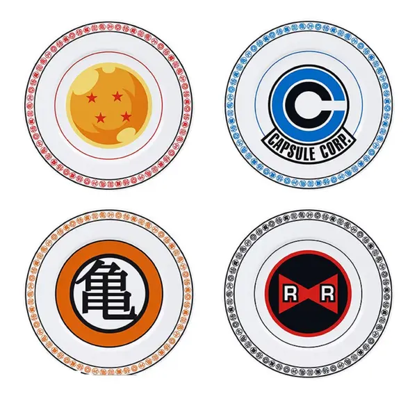 Set 4 farfurii - Dragon Ball - Emblems | AbyStyle