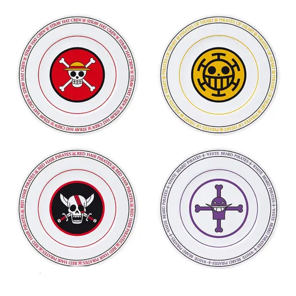 Set 4 farfurii - One Piece - Emblems | AbyStyle