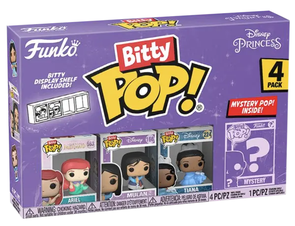Set 4 figurine - Pop! Bitty - Disney Princess Ariel | Funko