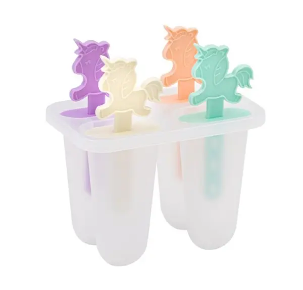 Set 4 forme pentru inghetata, Design Unicorn, Multicolor