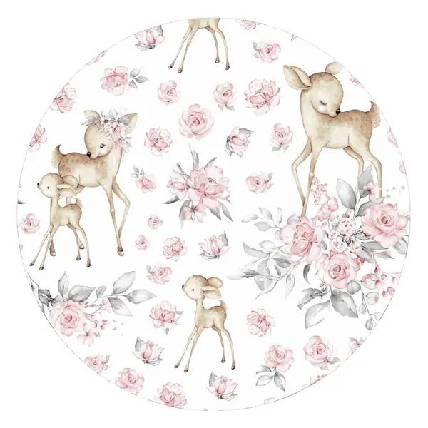 Set 4 in 1 cosulet pentru bebelusi MimiNu Baby Cocoon 75x55 cm Sweet Deer Pink