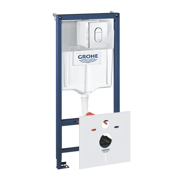 Set 4 in 1 rezervor WC Grohe Rapid SL 38929000 incastrat, placa actionare, suport, antifonare, crom