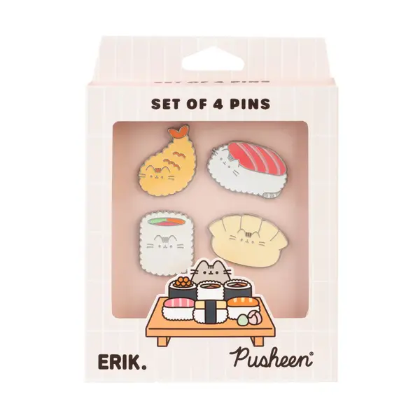 Set 4 Insigne Pusheen - Sushi Roll