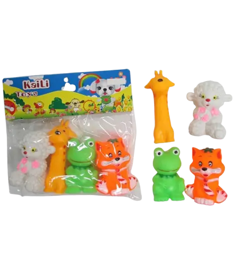 Set 4 jucarii din cauciuc pentru baie