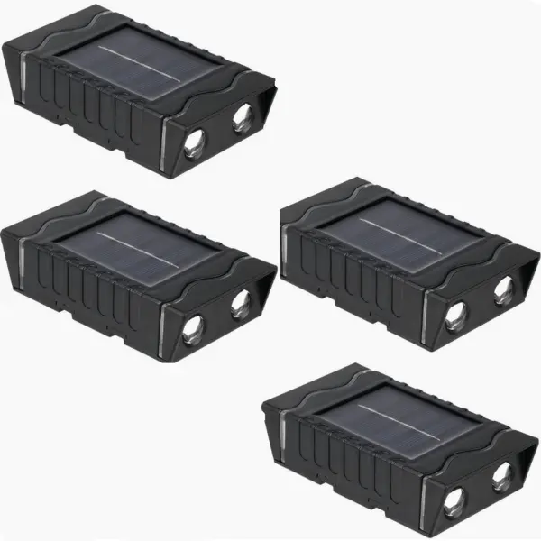 Set 4 lampi solare de perete cu iluminare sus jos 4 LED
