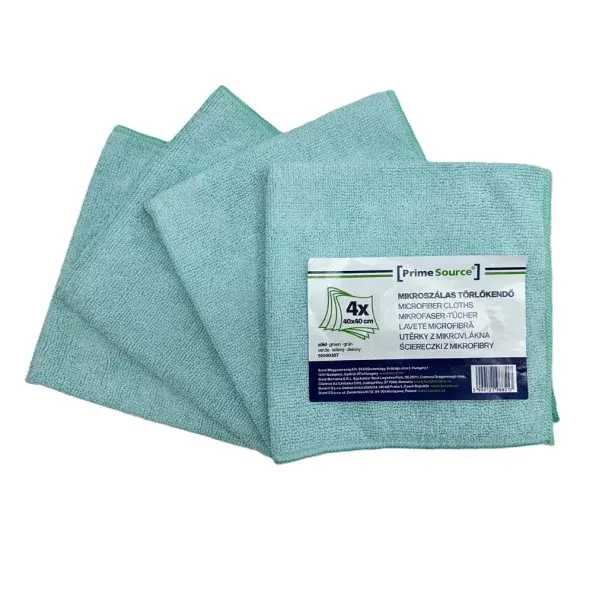 Set 4 lavete de microfibra, 40x40 cm, Prime Source VERDE