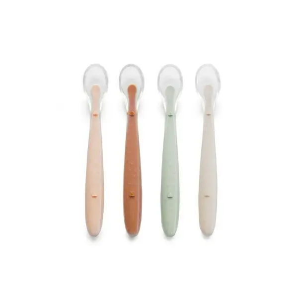 Set 4 lingurite, Jane, Din silicon, 1.2 x 1.5 x 14.7 cm, BPA Free, Sunset