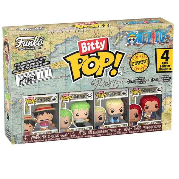Set 4 Mini Figurine Funko Bitty POP One Piece - Luffy 2,5 cm